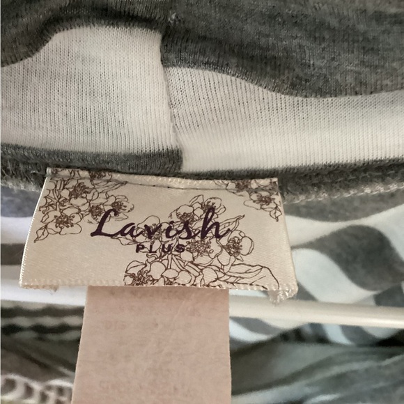 Gray and White Striped Cardigan with Tank - Picture 2 of 4